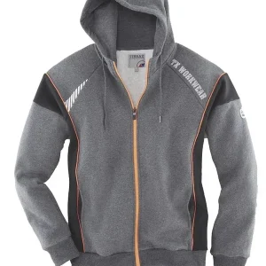 Sweatjacke, Farbe grau/schwarz, Gr.3XL Finale Aktion